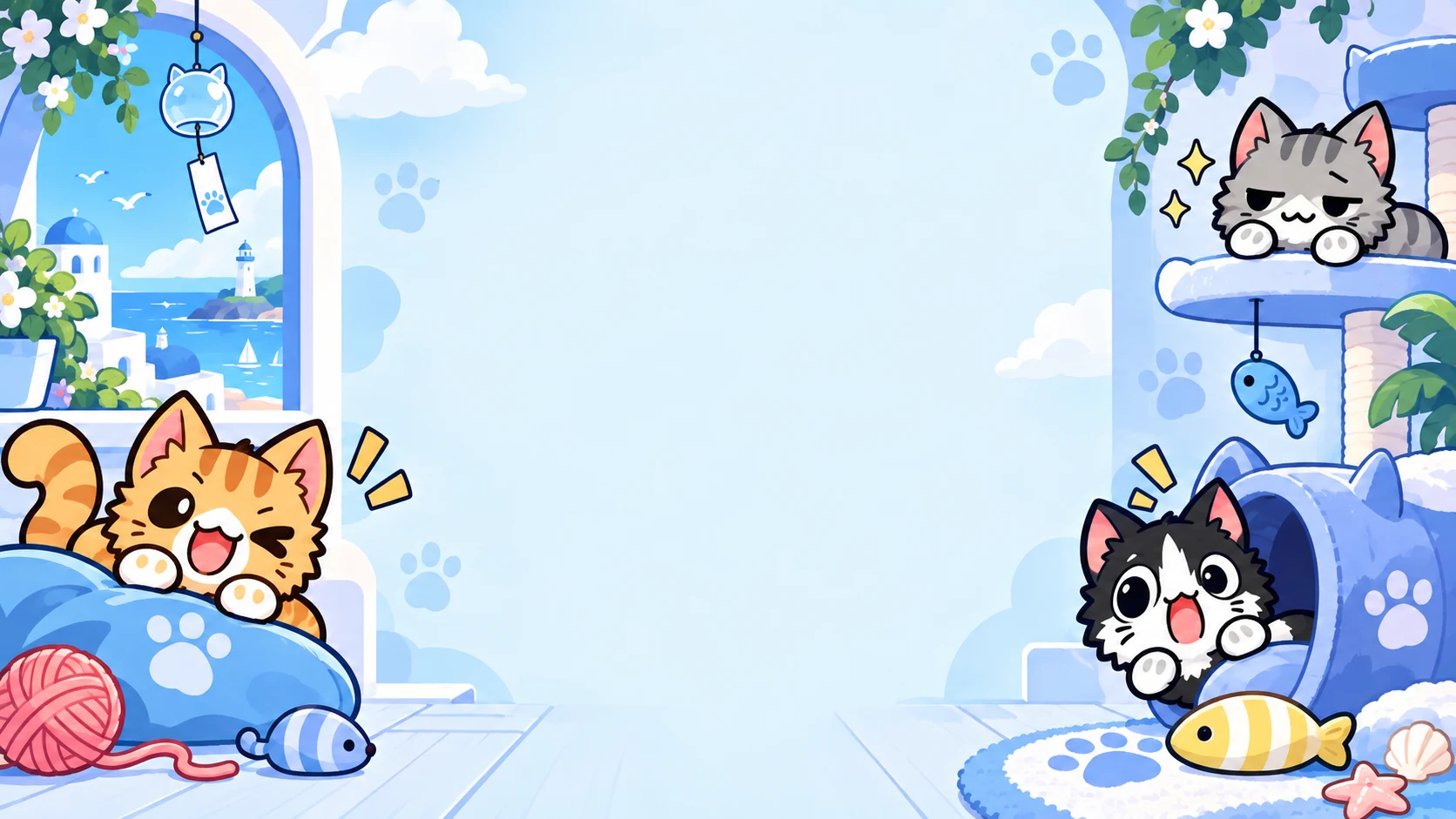 Illustrated blue Cat Dash playground